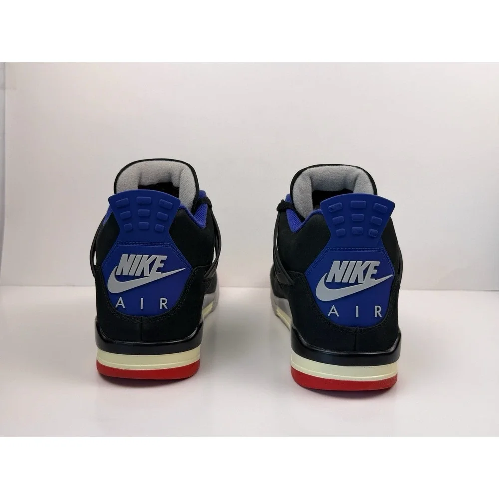 Air Jordan Retro 4 Rare Air Sneakers Men's Size 13 Black/Fire Red Royal Blue